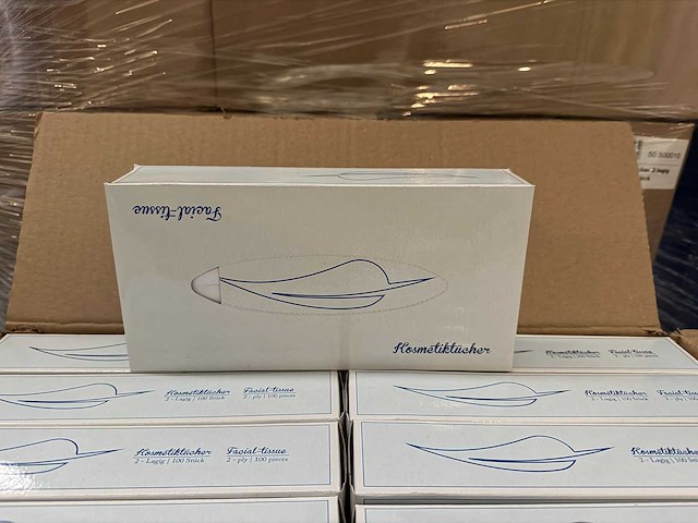 Verpakking facial tissue, gezichtsdoekjes 2-laags á 100 stuks (180x) - afbeelding 2 van  5