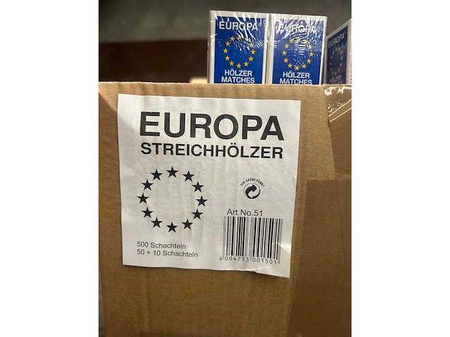 Verpakking lucifers met 38 stuks (3000x) - afbeelding 5 van  5