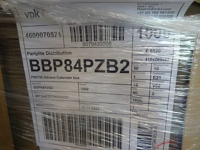 Verpakkingsdoos voor advent calender box (7500x) - afbeelding 3 van  3