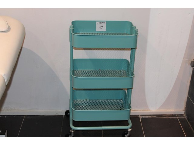 Verrijdbaar badmeubel ikea. afm. 45 x 30 x 49 cm. - afbeelding 1 van  2
