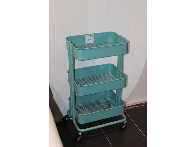 Verrijdbaar badmeubel ikea. afm. 45 x 30 x 49 cm. - afbeelding 2 van  2