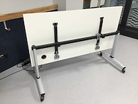 Verrijdbaar bureau met kabelgat (2x) - afbeelding 2 van  4