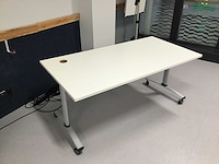 Verrijdbaar bureau met kabelgat (2x) - afbeelding 4 van  4