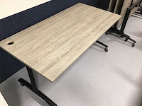 Verrijdbaar bureau met kabelgat (2x) - afbeelding 2 van  4