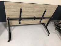 Verrijdbaar bureau met kabelgat (2x) - afbeelding 3 van  4