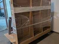 Verrijdbaar houten transportkar met diverse metalen profielen - afbeelding 3 van  6