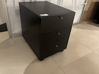 Verrijdbaar ladenblok, zwart, 3-ladig - afbeelding 1 van  4