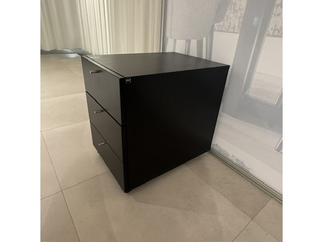 Verrijdbaar ladenblok, zwart, 3-ladig - afbeelding 4 van  4