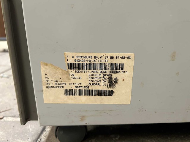 Verrijdbaar metalen ladeblok / dossierkast 3 laden (4x) - afbeelding 5 van  5