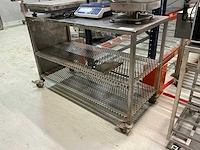 Verrijdbaar rvs werktafel