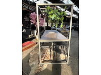 Verrijdbare bartafel 320x108x218cm + 10 barkrukken - afbeelding 4 van  7