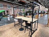 Verrijdbare bartafel v.v 6 barkrukken 240x210x110cm - afbeelding 2 van  9