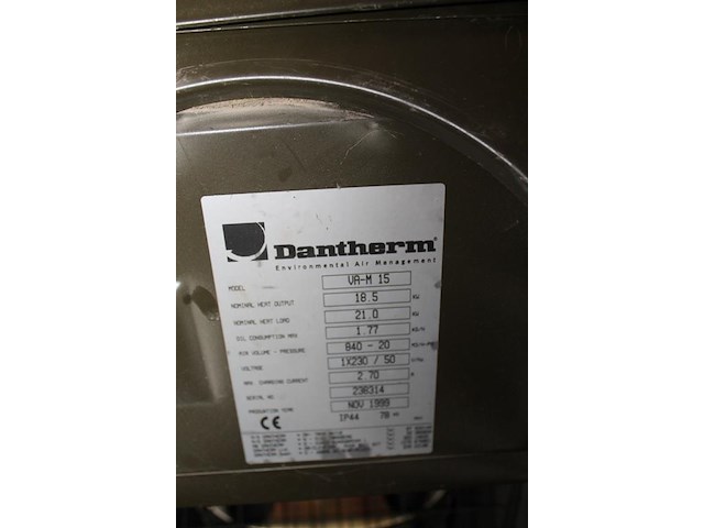 Verrijdbare dieselheater danther va-m15 met bouwjaar 1999. afmeting 147 x 49 x 132 cm - afbeelding 3 van  3