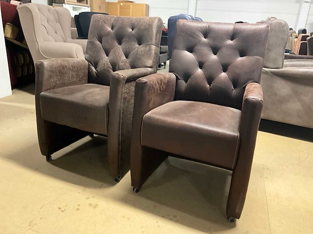 Verrijdbare eetkamerstoel (2x) - afbeelding 1 van  10