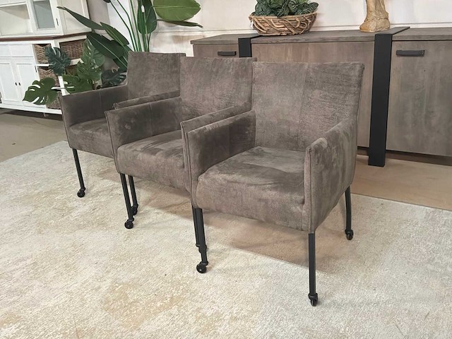 Verrijdbare eetkamerstoel (3x) - afbeelding 4 van  5