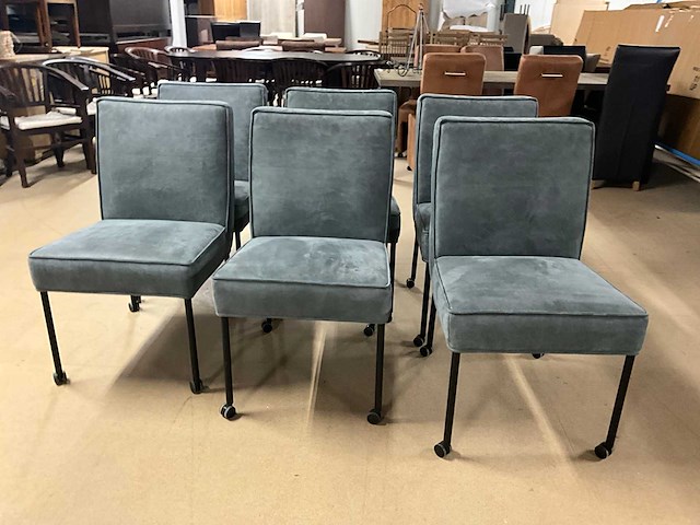 Verrijdbare eetkamerstoel (6x) - afbeelding 5 van  7