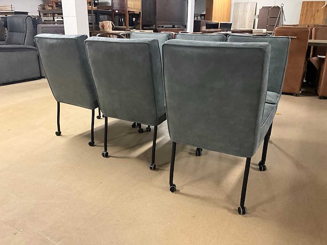 Verrijdbare eetkamerstoel (6x) - afbeelding 7 van  7