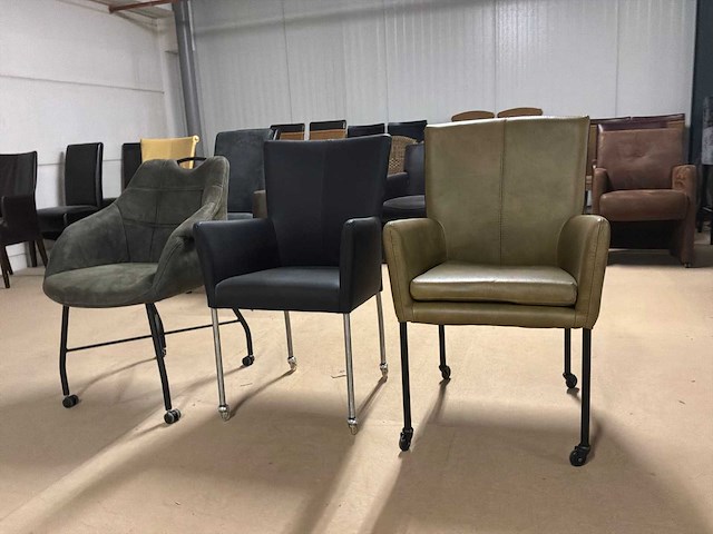 Verrijdbare eetkamerstoelen (3x) - afbeelding 3 van  9
