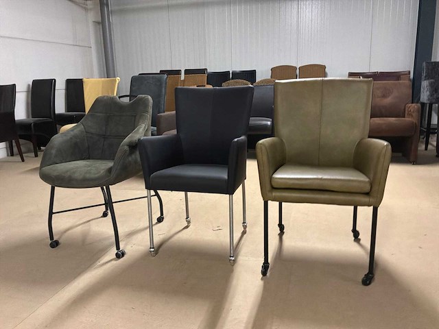 Verrijdbare eetkamerstoelen (3x) - afbeelding 5 van  9