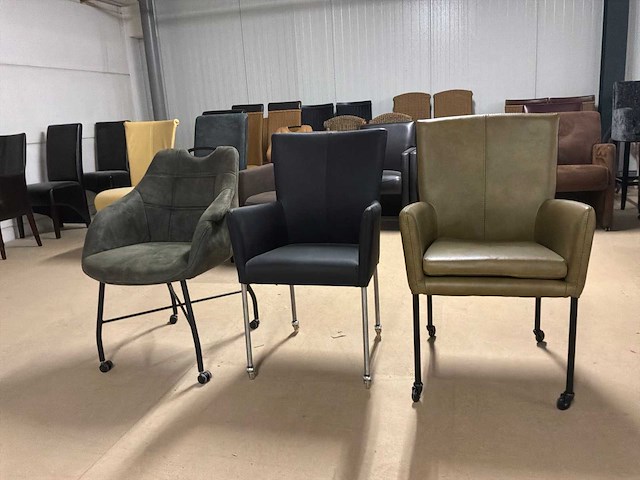 Verrijdbare eetkamerstoelen (3x) - afbeelding 6 van  9