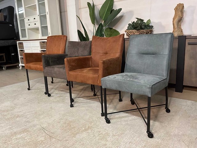 Verrijdbare eetkamerstoelen (4x) - afbeelding 6 van  8