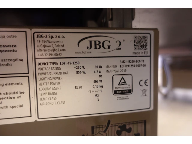Verrijdbare elektrische koeltoonbank jbg - afbeelding 8 van  8