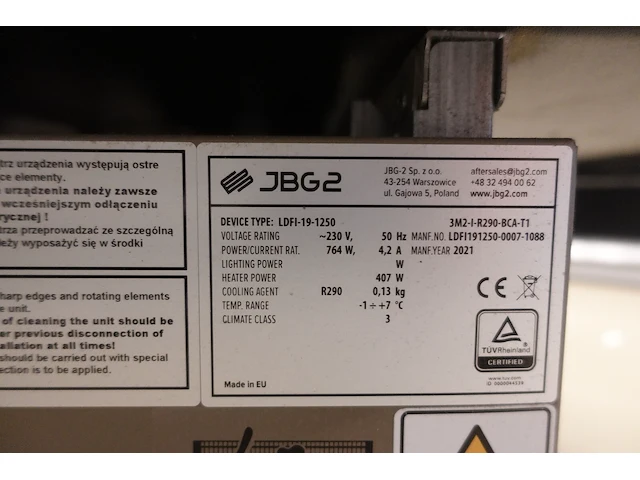 Verrijdbare elektrische koeltoonbank jbg - afbeelding 7 van  7