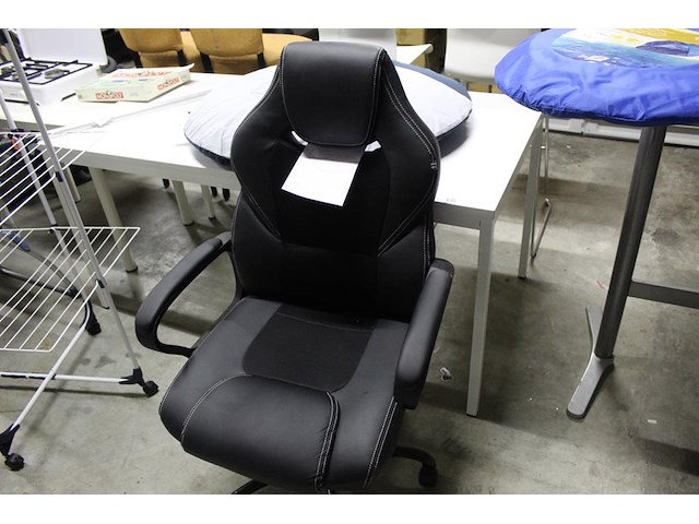 Verrijdbare gamestoel zwart - afbeelding 1 van  2