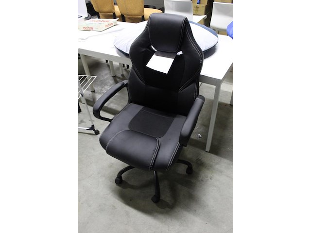 Verrijdbare gamestoel zwart - afbeelding 2 van  2