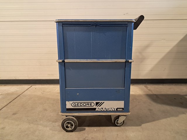 Verrijdbare gereedschapskist met inhoud, gedore, blauw - afbeelding 1 van  12