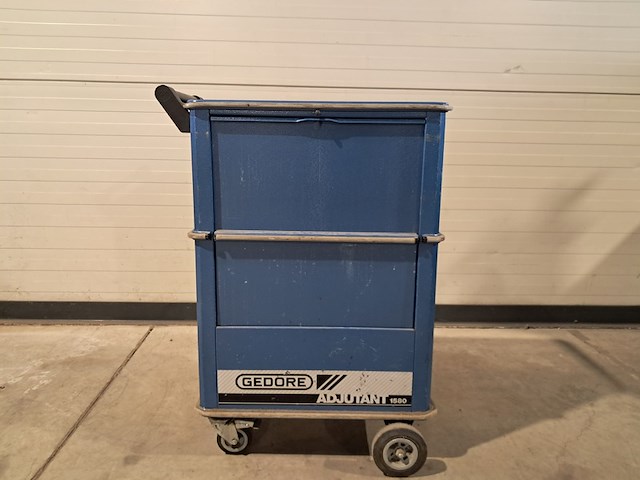 Verrijdbare gereedschapskist met inhoud, gedore, blauw - afbeelding 6 van  12