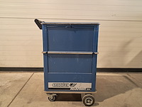Verrijdbare gereedschapskist met inhoud, gedore, blauw - afbeelding 6 van  12