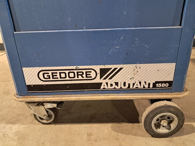 Verrijdbare gereedschapskist met inhoud, gedore, blauw - afbeelding 8 van  12