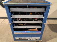 Verrijdbare gereedschapskist met inhoud, gedore, blauw - afbeelding 10 van  12