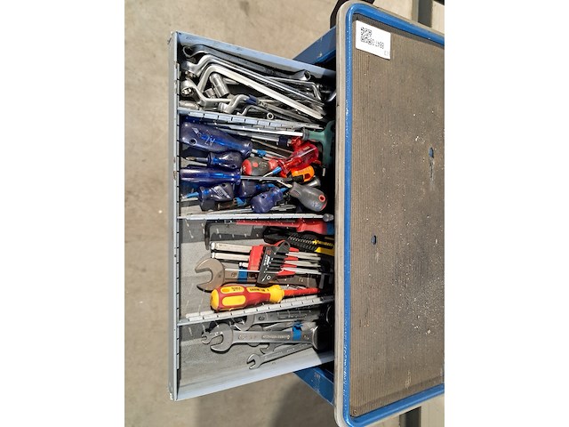 Verrijdbare gereedschapskist met inhoud, gedore, blauw - afbeelding 11 van  12