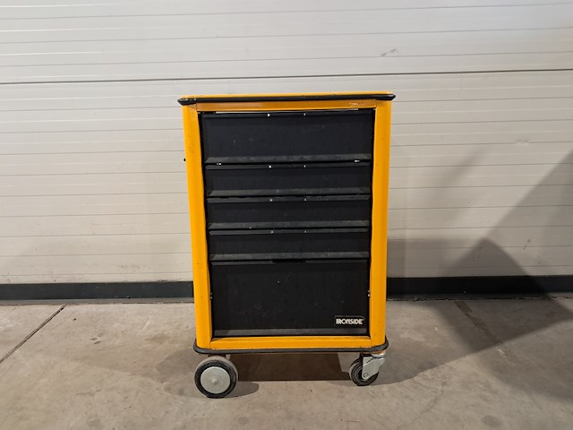 Verrijdbare gereedschapskist met inhoud, ironside, geel - afbeelding 1 van  10