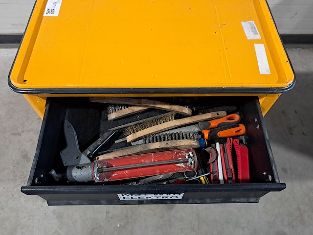 Verrijdbare gereedschapskist met inhoud, ironside, geel - afbeelding 7 van  10