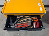 Verrijdbare gereedschapskist met inhoud, ironside, geel - afbeelding 7 van  10