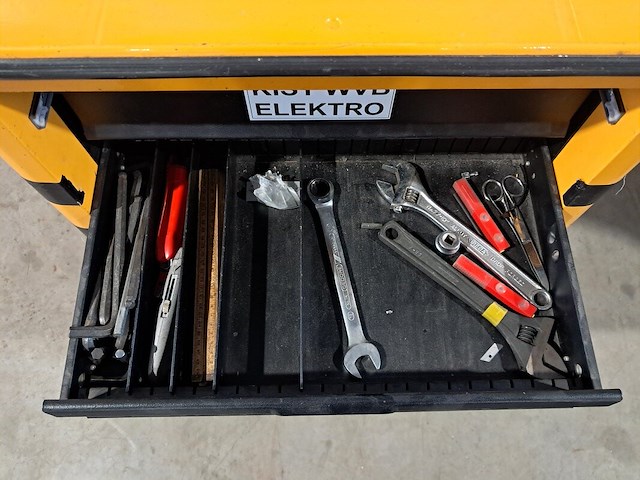 Verrijdbare gereedschapskist met inhoud, ironside, geel - afbeelding 8 van  10