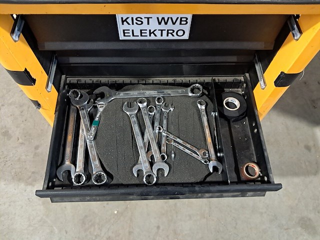 Verrijdbare gereedschapskist met inhoud, ironside, geel - afbeelding 9 van  10