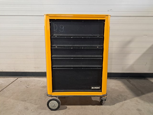 Verrijdbare gereedschapskist met inhoud, ironside, geel - afbeelding 1 van  10