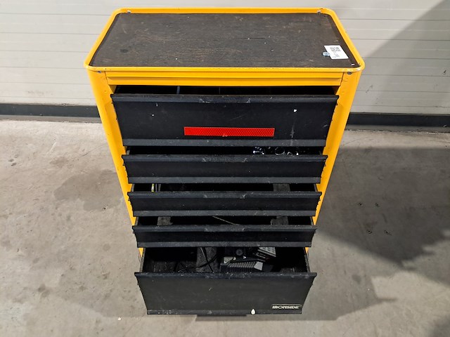 Verrijdbare gereedschapskist met inhoud, ironside, geel - afbeelding 6 van  10