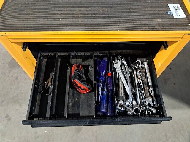 Verrijdbare gereedschapskist met inhoud, ironside, geel - afbeelding 8 van  10