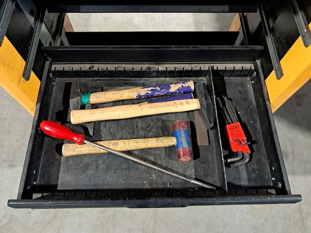 Verrijdbare gereedschapskist met inhoud, ironside, geel - afbeelding 10 van  10