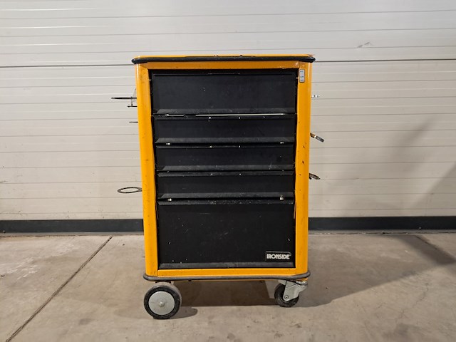 Verrijdbare gereedschapskist met inhoud, ironside, geel - afbeelding 1 van  11