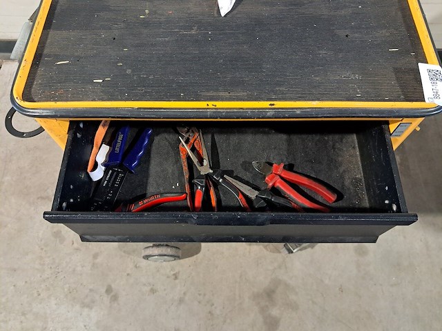 Verrijdbare gereedschapskist met inhoud, ironside, geel - afbeelding 9 van  11