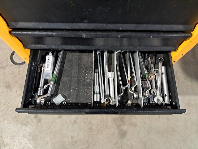 Verrijdbare gereedschapskist met inhoud, ironside, geel - afbeelding 11 van  11