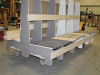 Verrijdbare houten platenkar. afmeting 200 x 110 x 182 cm. - afbeelding 4 van  4