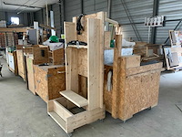Verrijdbare houten werkplaatskasten (14x) - afbeelding 4 van  5