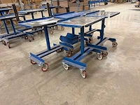 Verrijdbare in hoogte verstelbare magazijn-/orderpicktafel (5x) - afbeelding 2 van  3